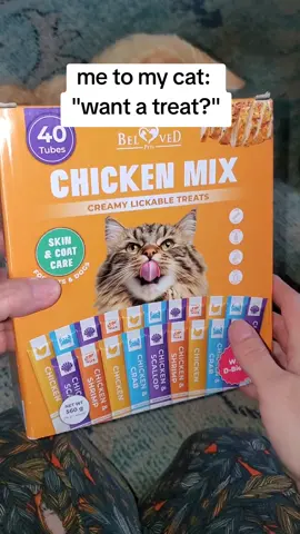 my cat will never say no to @Belovedpets UK lickables 