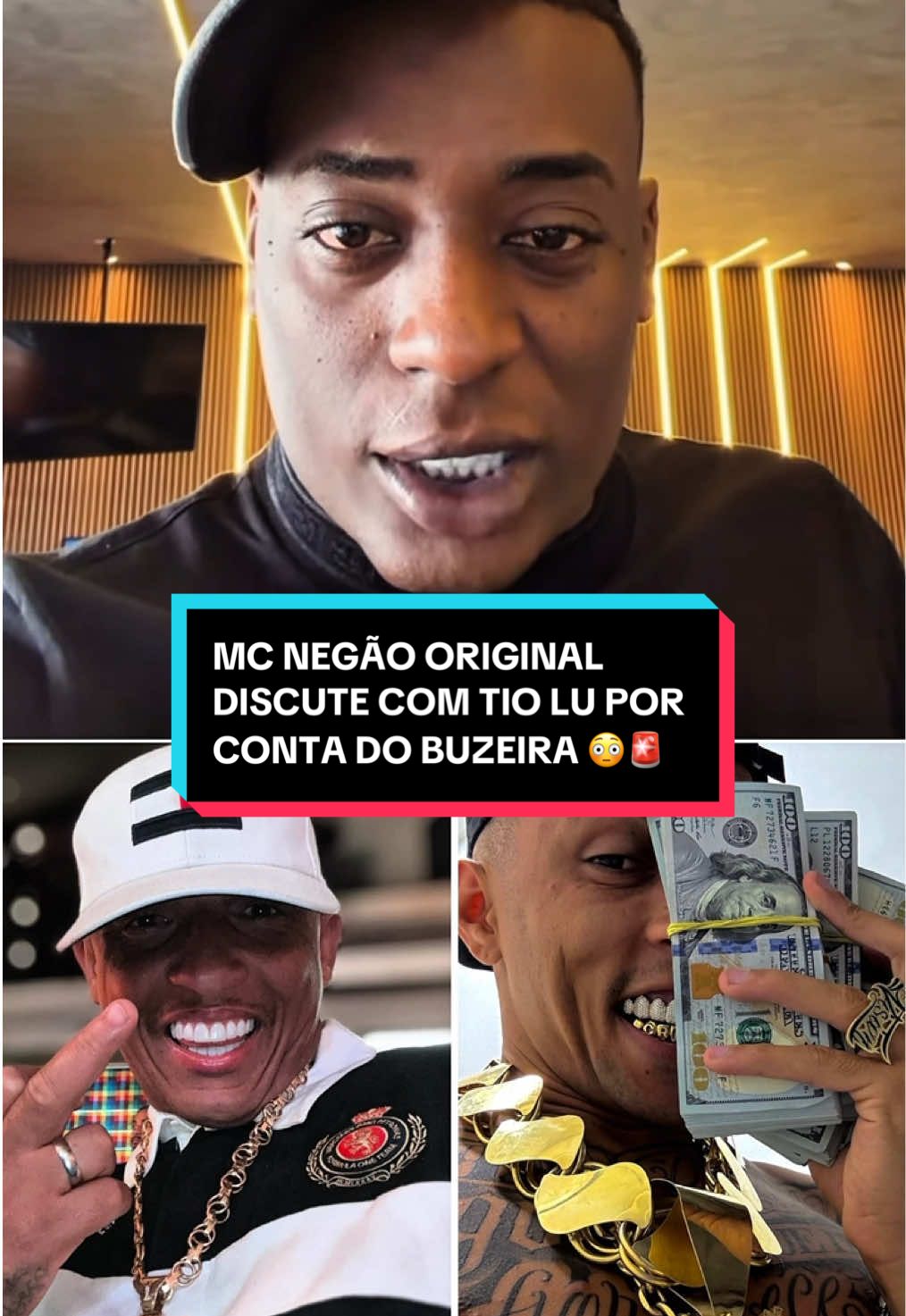MC NEGÃO ORIGINAL DISCUTE COM TIO LU POR CAUSA DO BUZEIRA! 😳🚨 #mcnegaooriginal #tiolu #buzeira #funk #negaooriginal 
