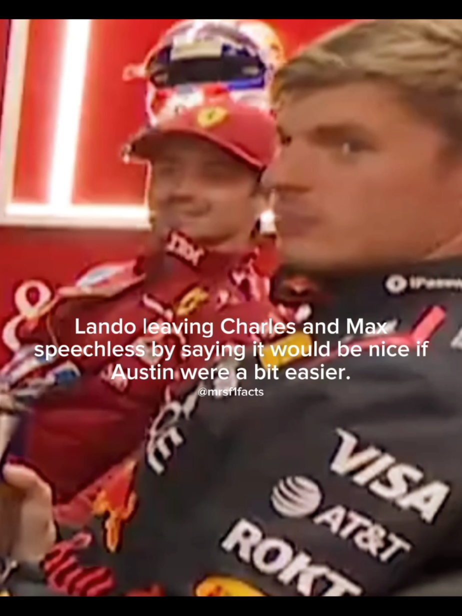Lando leaving Charles and Max speechless by saying it would be nice if Austin were a bit easier😭 Lando, they're already excluding you and you're not helping • #landonorris #charlesleclerc #maxverstappen #F1 #fyp @U sure? @U sure? @U sure? 