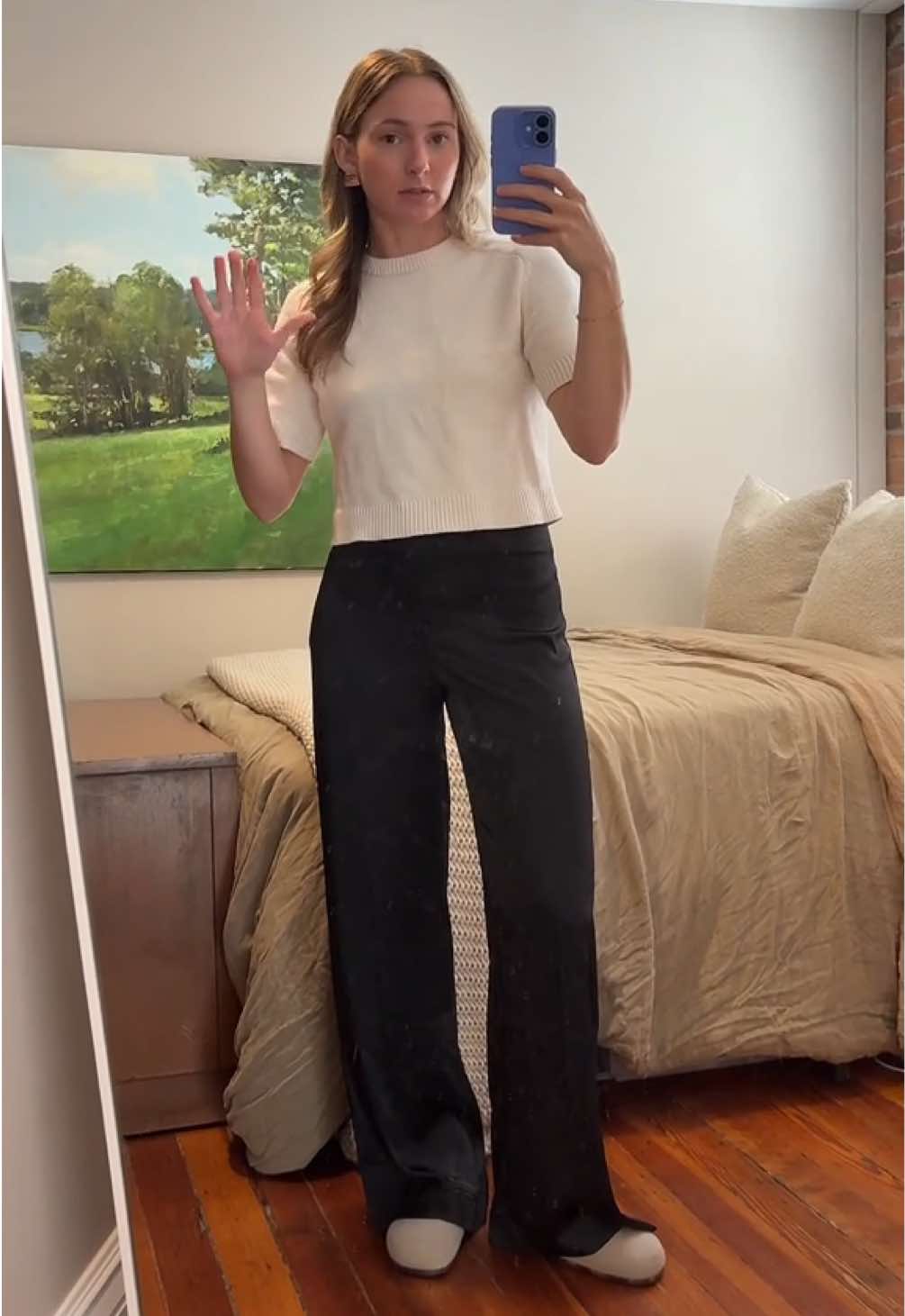 grwm2wfh!!! Didn’t realize filter was on sorry about twitching face😩 #wfh #wfhoutfit #grwm 