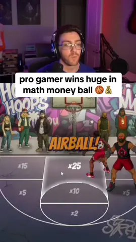 pro gamer wins huge in math money ball 🏀💰 #kickstreaming #progamer #basketball 