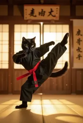 #kungfu​fighting #ซีอิ๊ว​แมวดำ​เถื่อน​ของฉัน #สร้างด้วยAI 