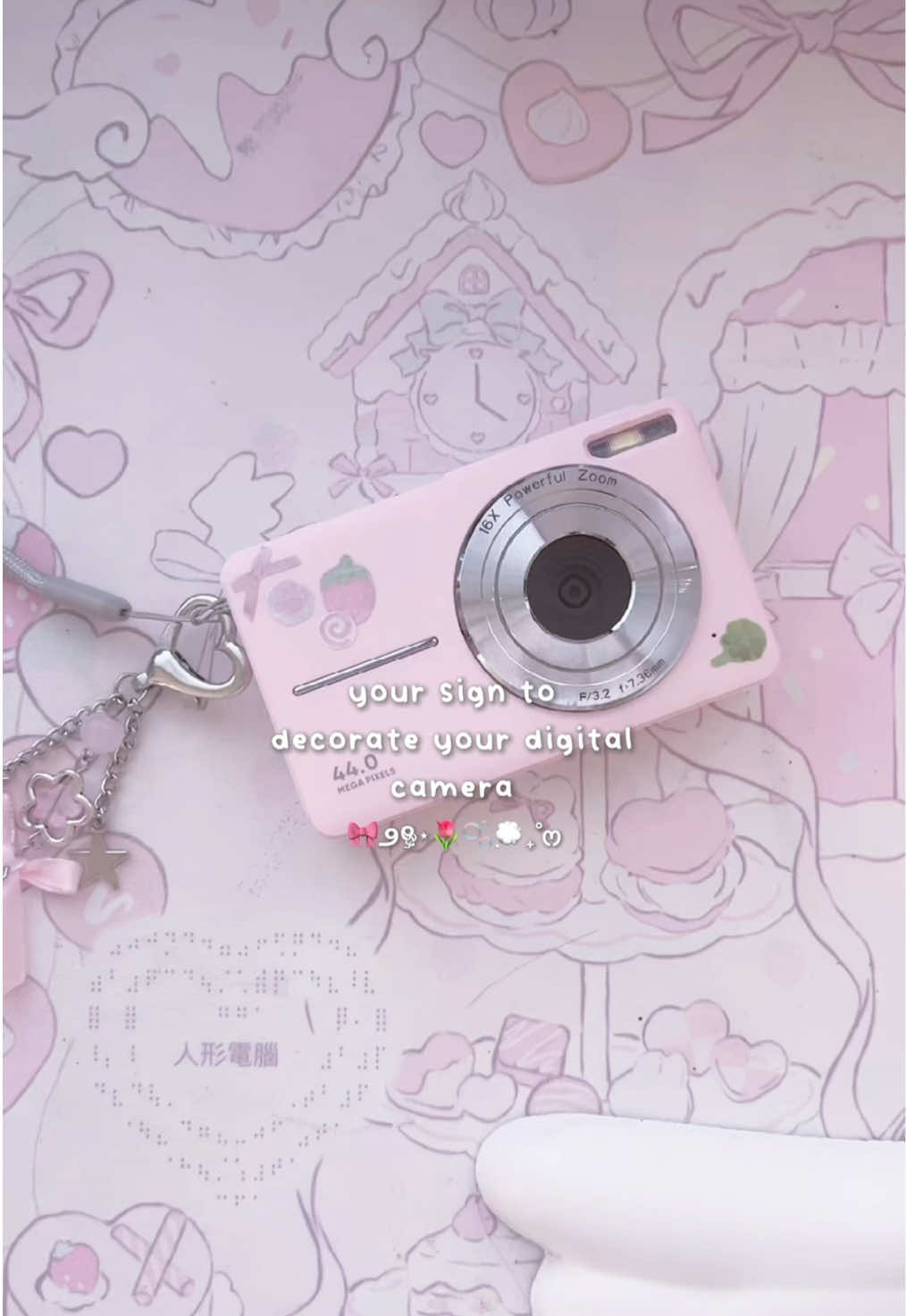 i had so much fun decorating my camera today! time for cute pics 💕 #camera #pink #kawaii #cute #wonyoungism 