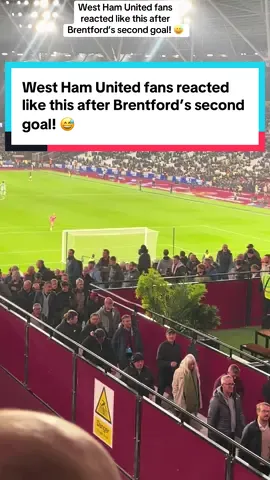 West Ham United fans reacted like this after Brentford’s second goal! 😅 #WestHamUnited #foryou #football #Hammers #PremierLeague 