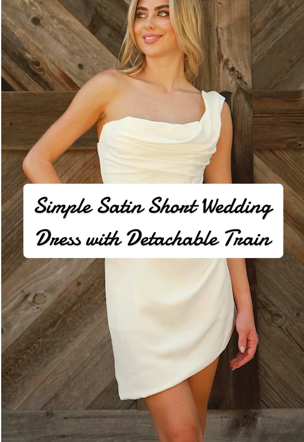 Whether you’re saying “I do” on a city rooftop or dancing beneath the stars, this satin mini offers comfort, confidence, and effortless versatility! 💍 How would you style her, with or without the detachable train and beaded accessory? Or both? Tell us below! 👇 Wedding Dress Featured: Lilith AA2508 Dress Designer: Angela and Alison #shortweddingdress #receptiondress #weddingdressdesigner #weddingdress #callablanche