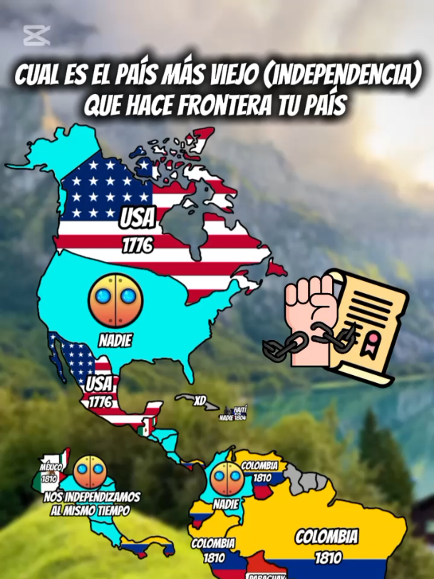 Cual es el país más viejo (independencia) qué hece frontera con tu país #mapping #geography #maps #map 