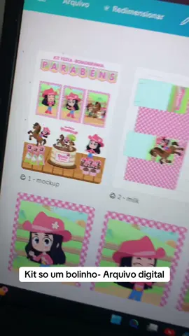 Kit digital Ana Castela Boiadeirinha no Canva  Kit disponível no Grupo de kits so um bolinho. #kitbolinho #boiadeirinha #festinha 