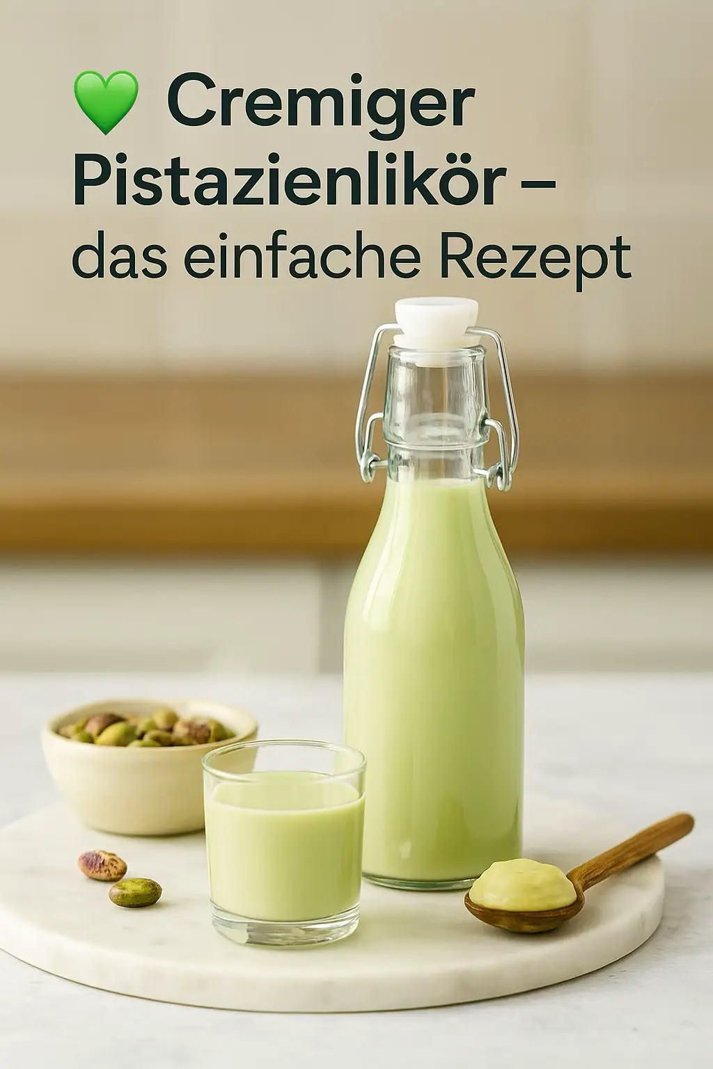 💚 Dieser Pistazienlikör ist einfach next level! 😍 So cremig, so easy & sooo lecker – das musst du probieren! 🤤 Mach ihn einmal, und du wirst ihn jedes Wochenende machen 😏✨ #pistazienlikör #creamyvibes #rezepttiktok #drinktok #selbstgemach