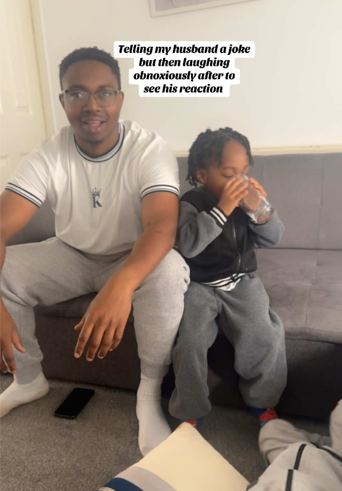 He was soo shook 😂😂😩  #husband #jokes #annoying 