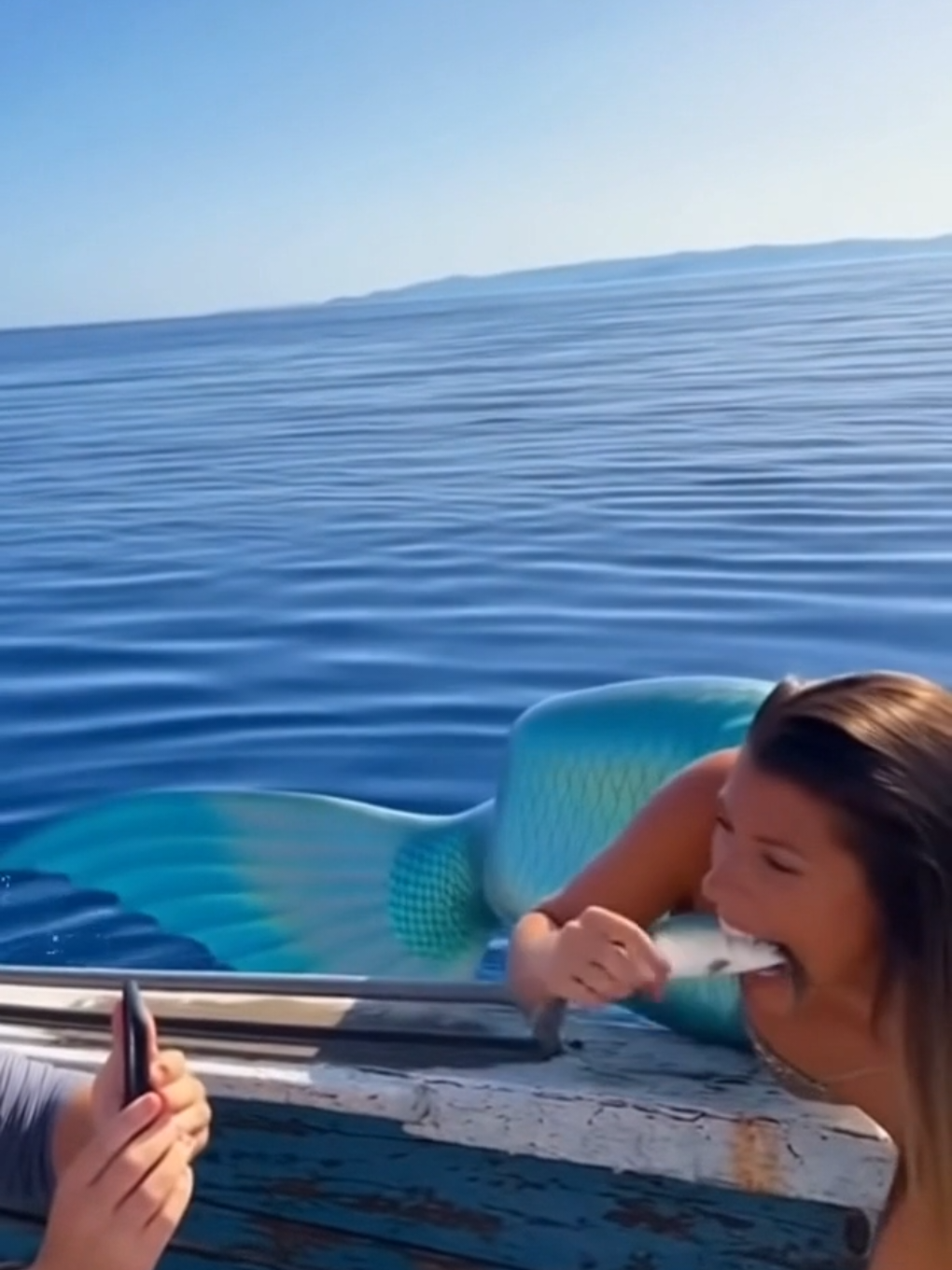 She Took the Fish and Vanished… Mermaid Caught on Camera! 🧜‍♀️🌊#Mermaid #OceanMystery #CaughtOnCamera #RealEncounter #viraltiktok 