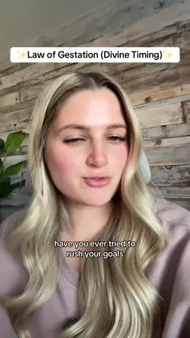 Law of Gestation (Divine Timing). To learn more check out my money mindset course! #universallaws #manifestation #manifesting 