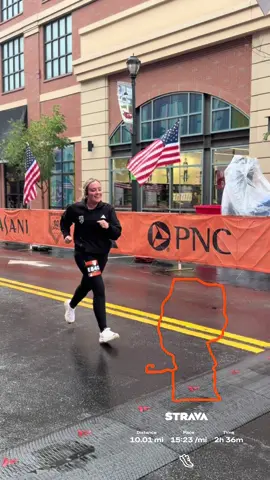 My attempt at the Strava trend 🥲. 10 miles is 10 miles. 🫱🏻‍🫲🏼 #strava #atl #runtok #stravarun #atlanta 