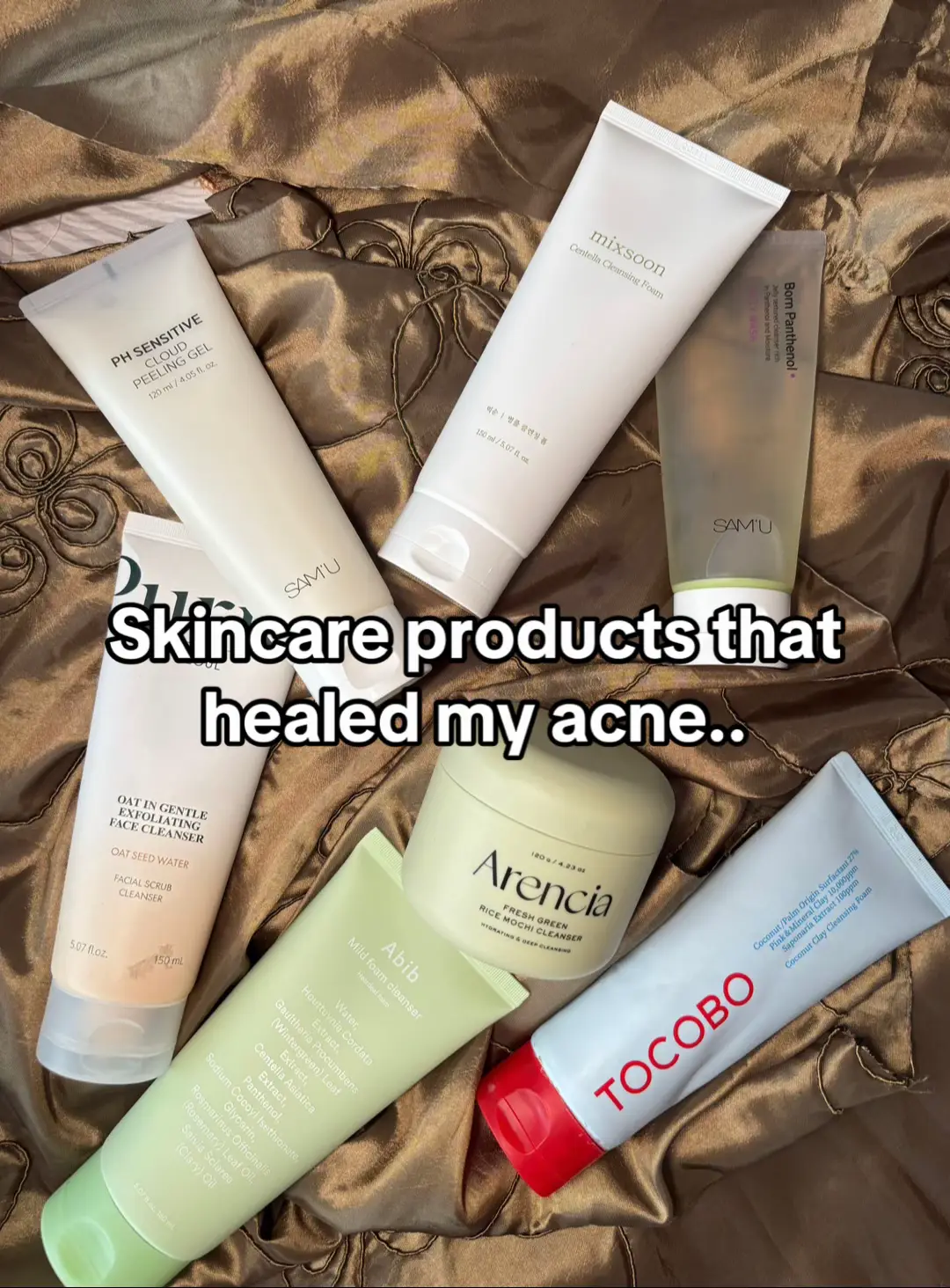 These are the products that helped calm my acne gentle, effective, and skin-loving essentials✨  @Arencia  #MochiGlowUp #Arencia #acnecleanser