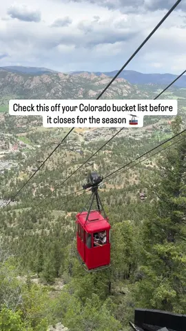 📍Estes Park Aerial Tramway  The last day it’s open is November 2nd 🚠 #colorado #mountains #gondola #estespark 