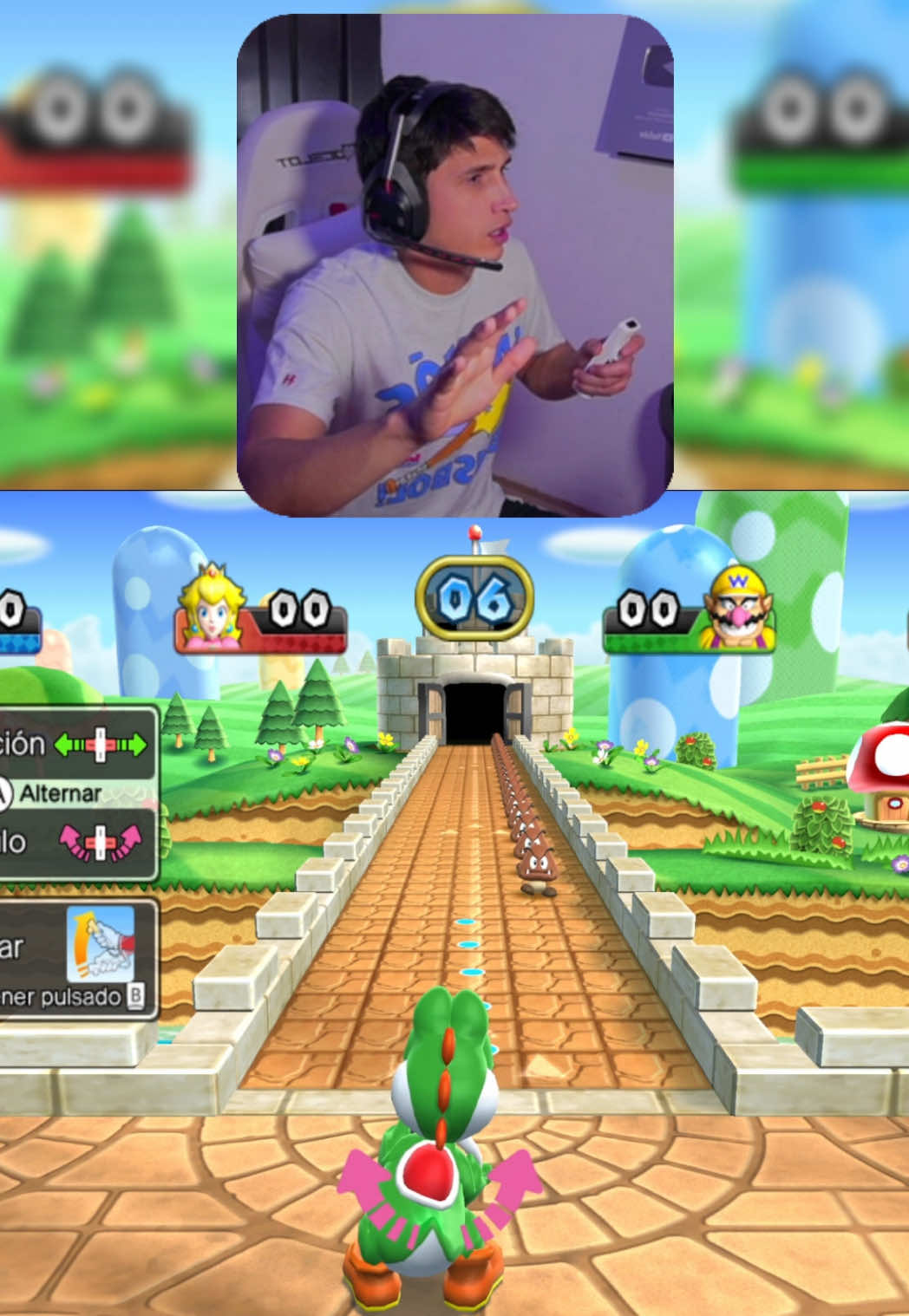 No recordaba el Mario party tan difícil 💀.   #marioparty #wii #clips #elcamacho24 