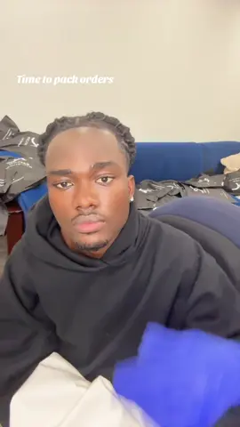 Time to pack orders . World wide shipping.                                      #orderpacking #clothingbrand #streetwear #fyp #viral 