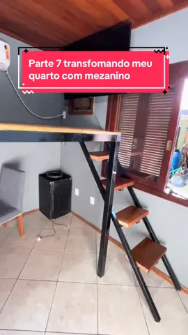 Parte 7 transformando nosso quarto, o mezanino está na reta final, comenta oque vocês estão achando, não esquece de seguir para não perder o final #quarto #reforma #construcao #decoracao #rustico 
