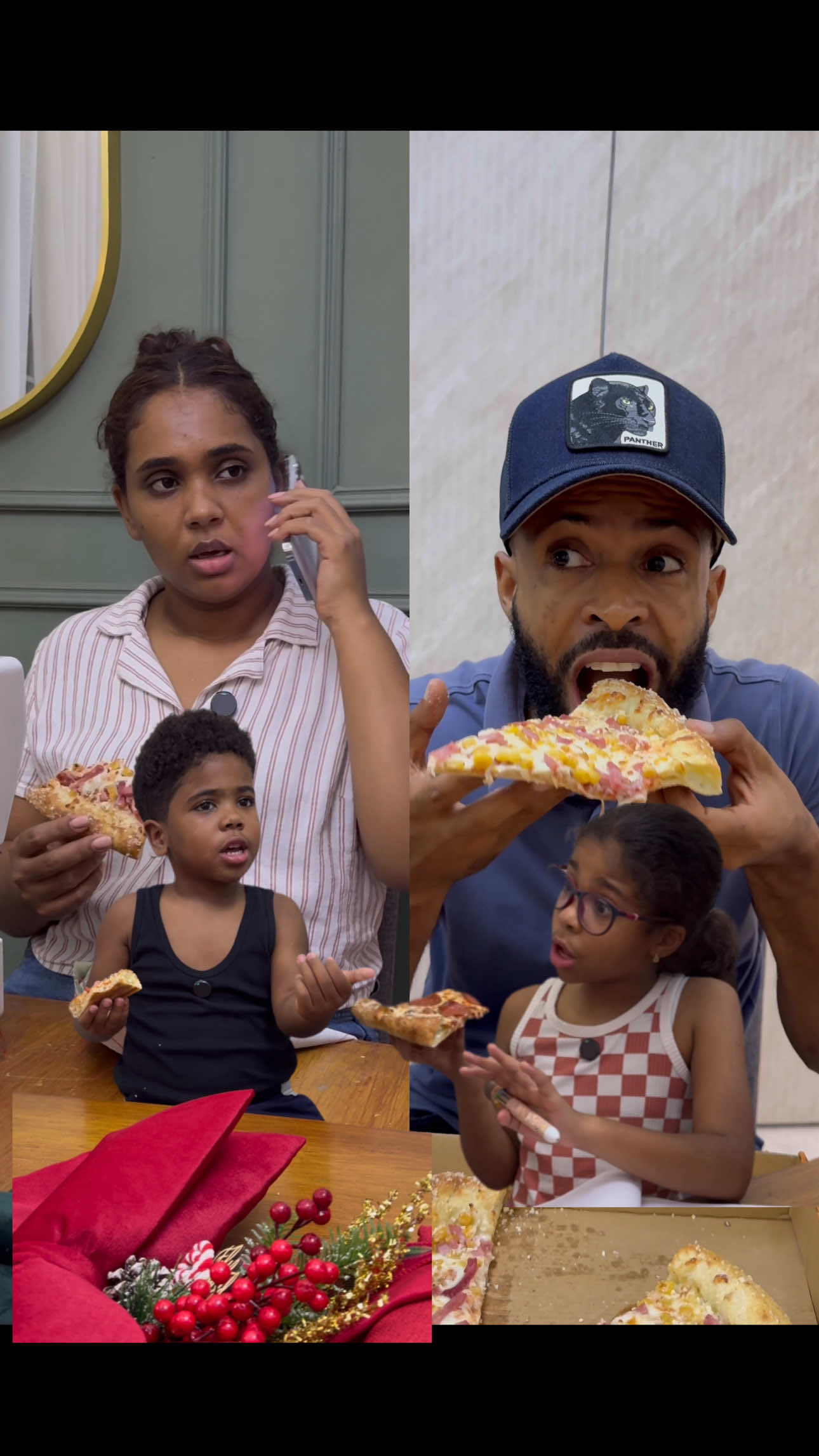 😅 Un hombre detallista con una esposa emprendedora 🥰. Para que no haga cena, le compré a la familia su pizza 🍕 2N1, mitad Pepperoni y mitad jamón y maíz en @LittleCaesarsPizza y que por RD$175 pesos mas, se la traje con borde relleno de queso 😋🤩 #LittleCaesarsPizza #PizzaPizza