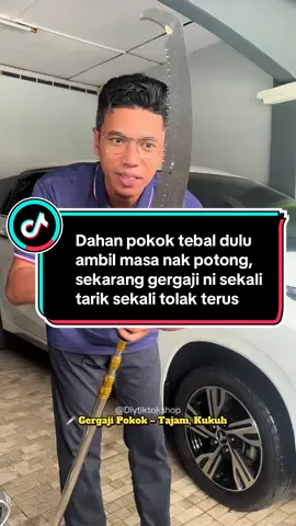 Dahan pokok tebal dulu ambil masa nak potong, sekarang gergaji ni sekali tarik sekali tolak terus licin#gergajikayu #gergajipemotong #gergajitajam 
