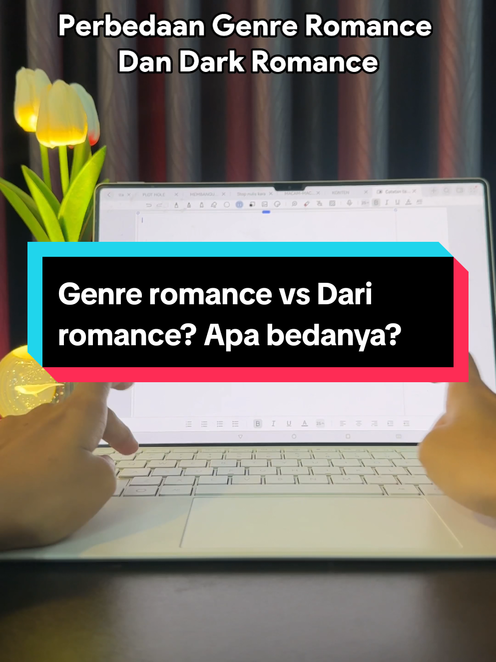 Penulis! Kebanyakan dari kita pasti sudah tidak asing dengan genre romance, kan? Tapi, kalau genre dari romance sudah pada tahu belum? Romansa hitam? Atau isinya romansa yang menyeramkan? Nah, daripada salah mengartikan, lebih baik, yuk, belajar bareng penerbit LovRinz, apa itu dark romance, dan apa bedanya dengan romance biasa?   #penerbitlovrinz #tipsmenulis #penulis #wattpad #tipskepenulisan 