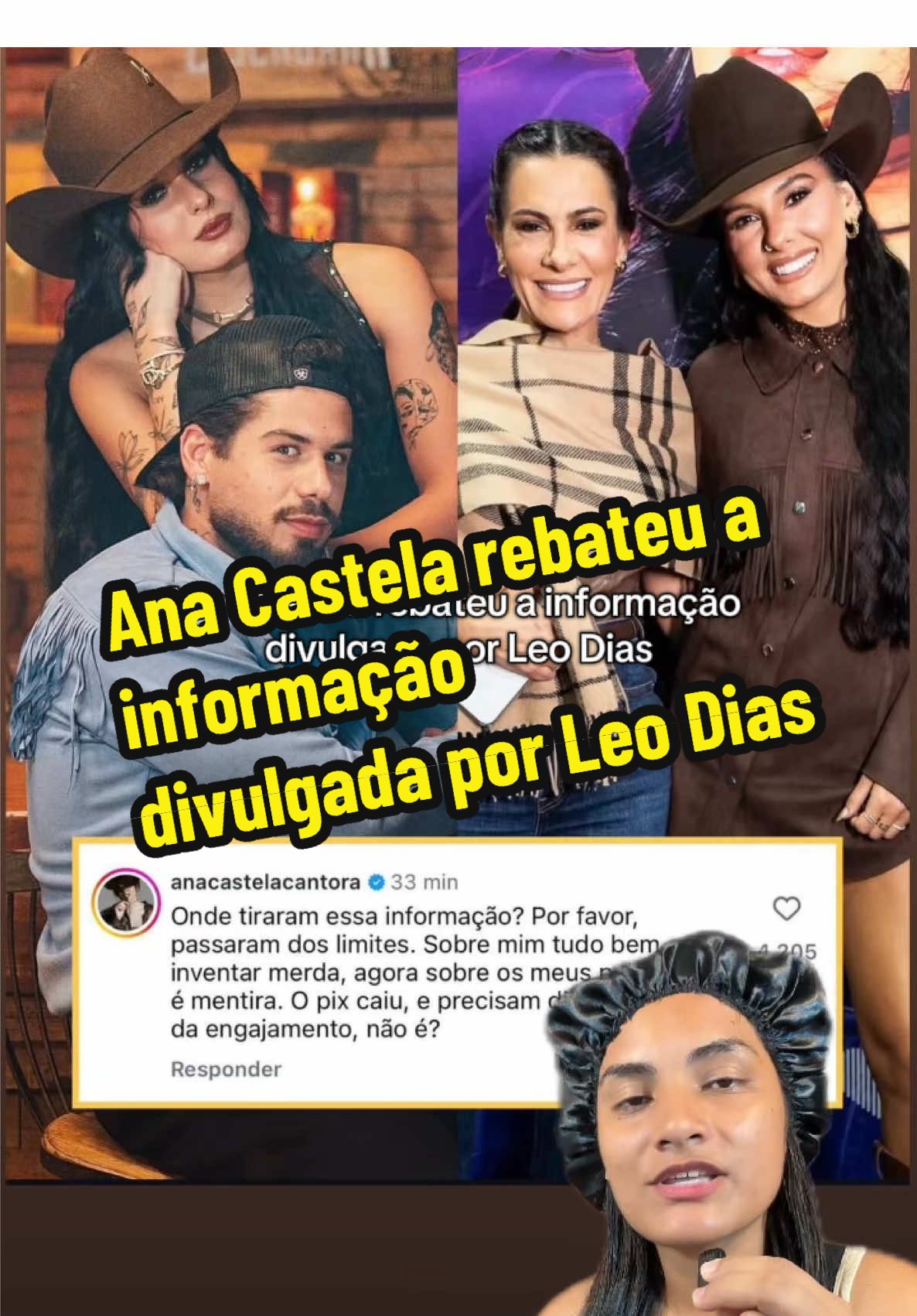 Ana Castela rebateu a informação   divulgada por Leo Dias. #zefelipecantor #anacastelacantora 