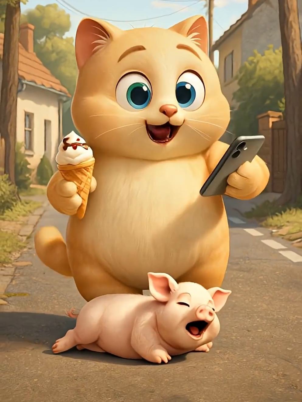 The Orange Cat is Obsessed With His Phone 😅 😋#cat #funny #funnycats #cute #fyp 