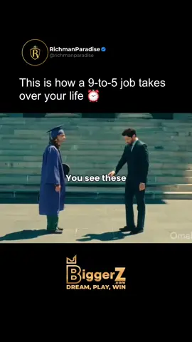 Sacrificing dreams for money? 💭 The traditional 9 to 5 is often safe, reliable, and provides a steady income to live comfortably. But that doesn’t mean it’s the best path for you. In this short film, we see a college graduate immediately hired by an employer to do something he clearly doesn’t enjoy. He stays trapped in a box, working for someone else’s dream, wasting his talents and giving up on passions he could’ve chased. 🎓 Free time fades away, replaced by endless tasks that don’t truly matter. And the higher the paycheck climbs, the harder it becomes to walk away. This is the reality for countless people today. Graduates stepping into jobs that don’t represent their goals or dreams, eventually finding themselves stuck and unfulfilled. ⏳ The lesson? Build a life around your passion. Whether that’s through entrepreneurship or a 9 to 5 that aligns with your purpose. Don’t let money buy your dreams away. 💰 ✨ #biggerz #goals #business #entrepreneurship #9to5      Credit: Short Film - Full Time