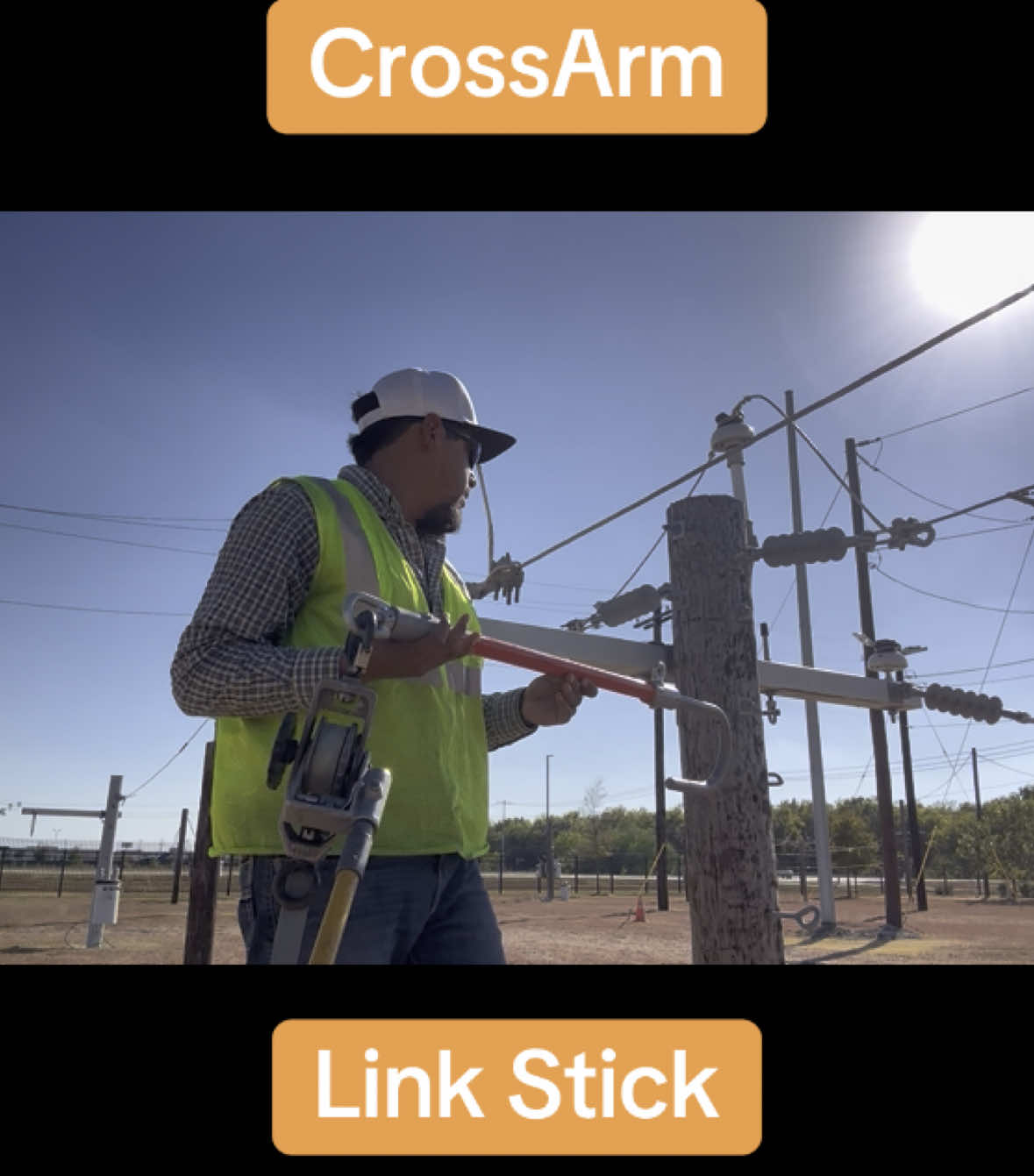 Who needs a strap and link stick when you have this⚡🇺🇸🤙🏽@⚡️boomdowntatiana⚡️ #linegangco #powerlines #brotherhood #lineman #linelife #wire #Amps #volt #apprentice #journeyman #electric #electrician #gear 