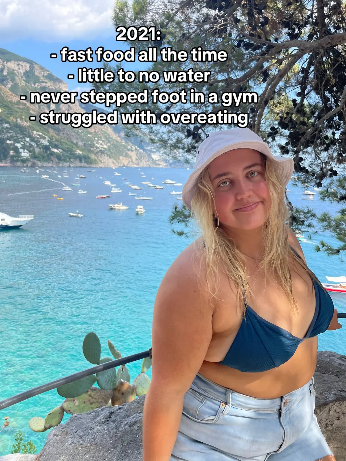 Seeing my face & side in the picture from 2021 is crazy!!! I love seeing the difference, and so proud of myself for making a change! #weightloss #weightlossmotivation #motivation #transformation #weightlifting 