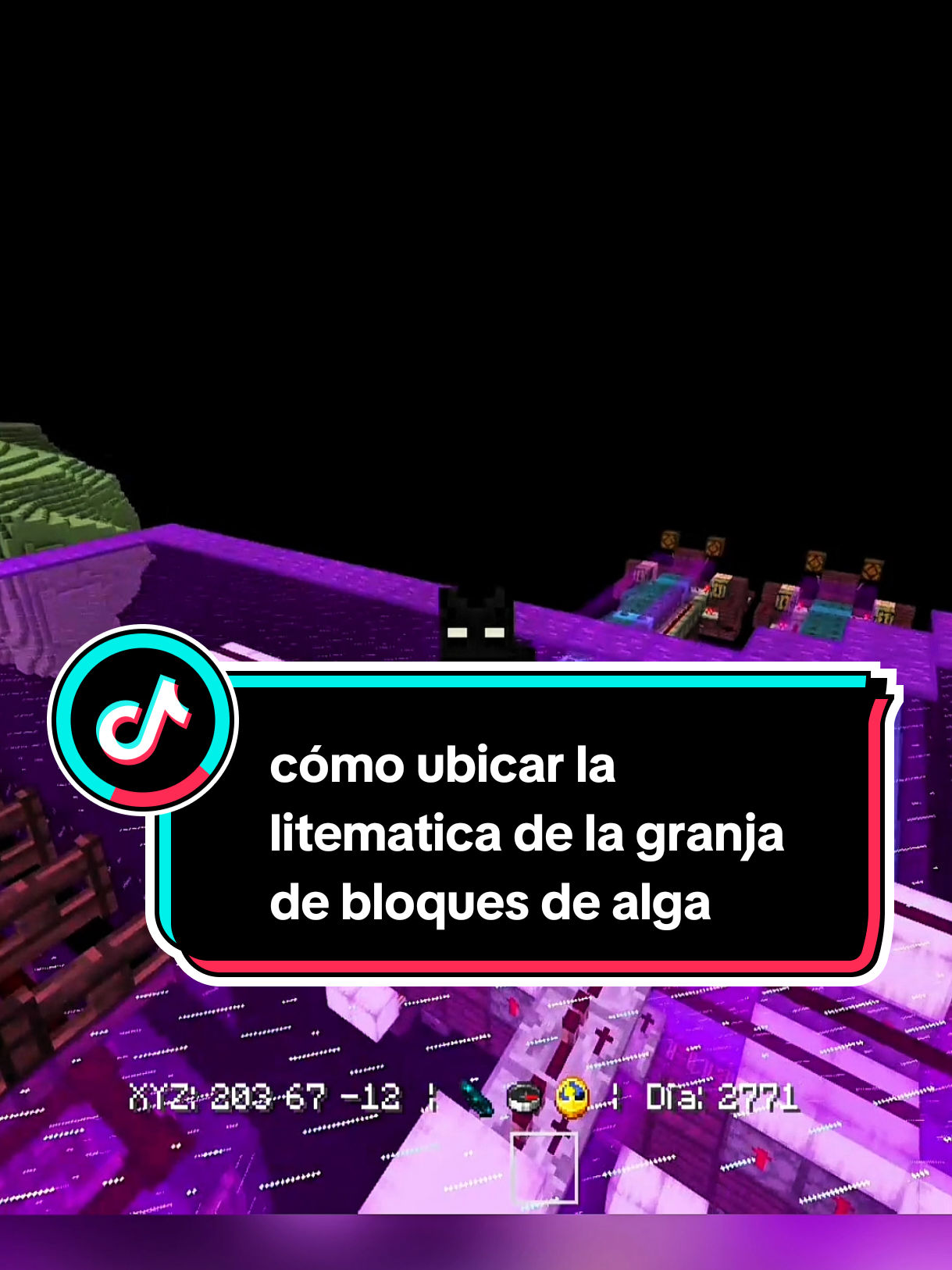 para que la granja funcione correctamente debe estar ubicada así.... perdón por la calidad :/ #Minecraft #MinecraftBedrock #minecrafttecnico #MinecraftFarm #paratii 