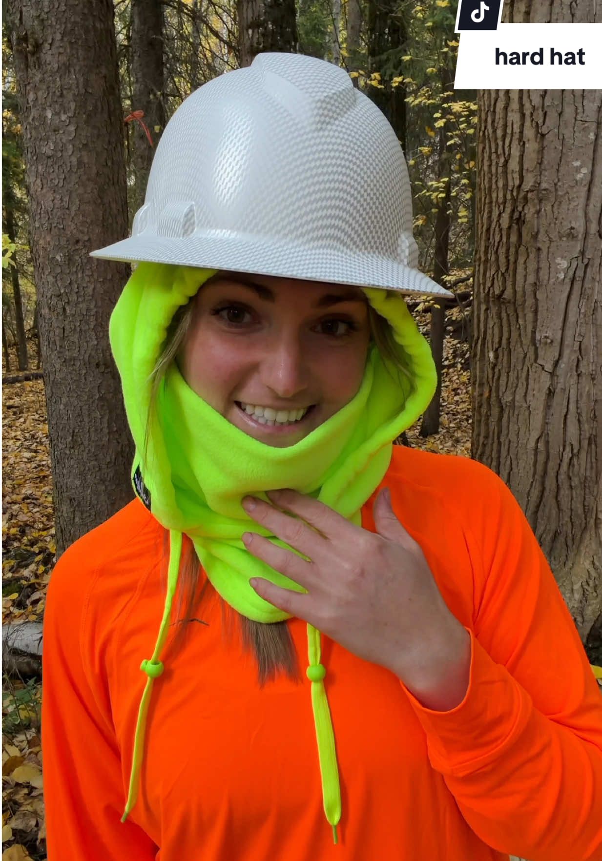 Replying to @j_r_smart trying on a wildson fleece hood over a hard hat 🏔️ #bluecollar #construction #constructionlife #smallbusinesstiktok #hardhat 