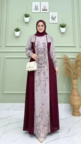 dress batik wanita set hijab bahan kain adem dipakai  #gamiskekinian #dress #gamisterbaru #gamis 