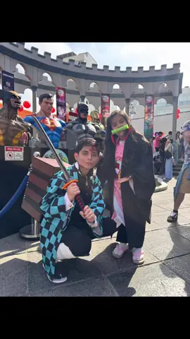 Los hermanos Kamado por primera vez en un @Anime Perú Fest  #animefest #lima #demonslayer #cosplayer #tanjiro 