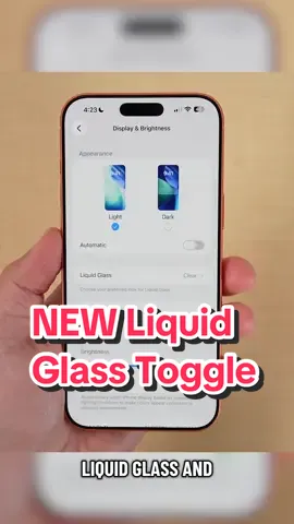 iOS 26.1 has a new option to adjust Liquid Glass transparency, so you can choose a more opaque look if you want to make apps and notifications more readable. Apple added the feature because the iOS 26 beta testing process made it clear some users wanted less transparency. #NewFeature #apple #LiquidGlass #design