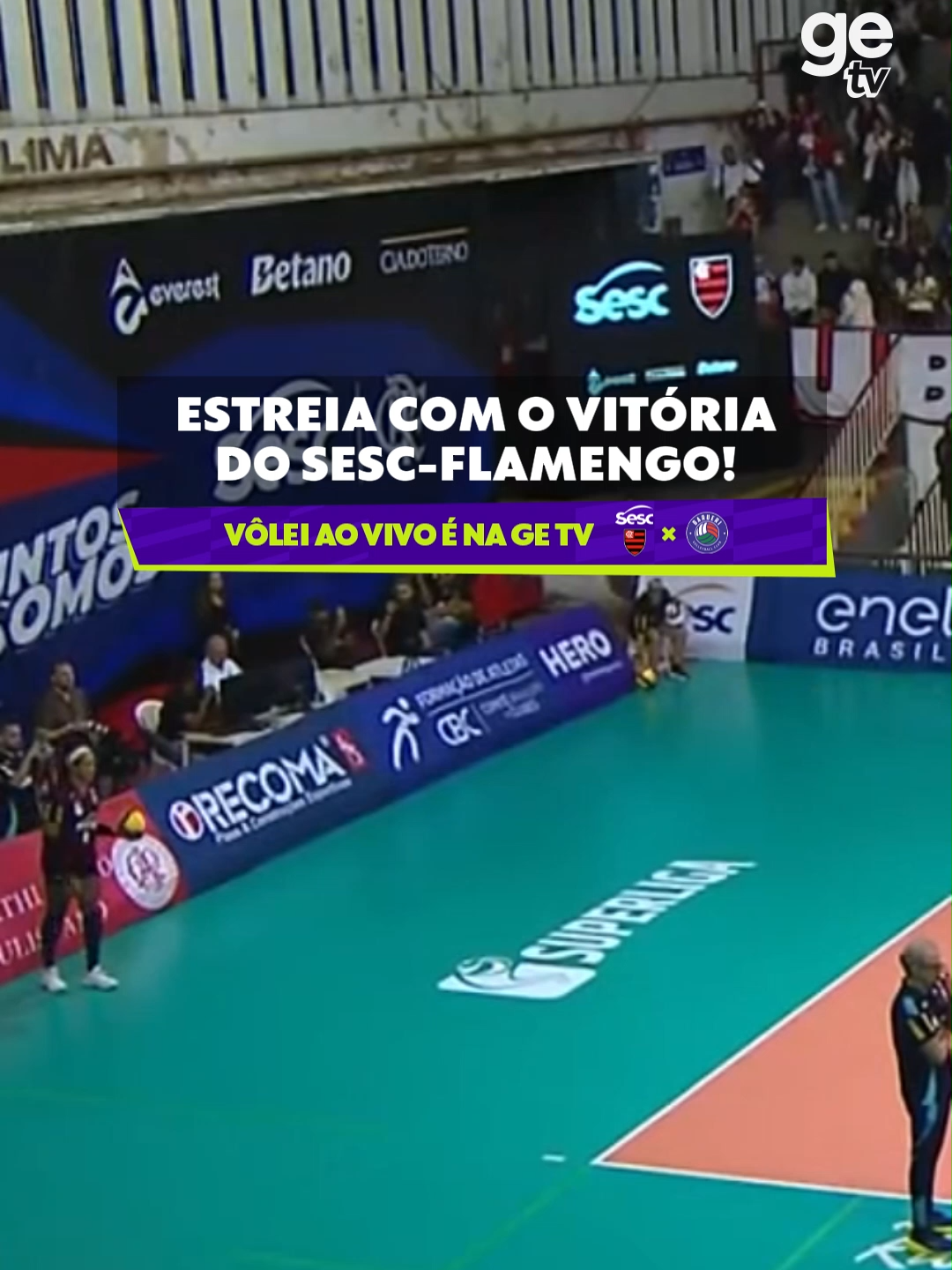 🏐 VITÓRIA DO SESC-FLAMENGO! Na abertura da Superliga Feminina, o Sesc-Flamengo vence o Paulistano Barueri por 3 sets a 0, com parciais 25x12, 25x19 e 26x24. #Volei #Superliga