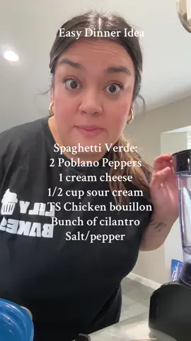 Easy Dinner Idea #fyp #easydinnerideas #spaghettiverde 