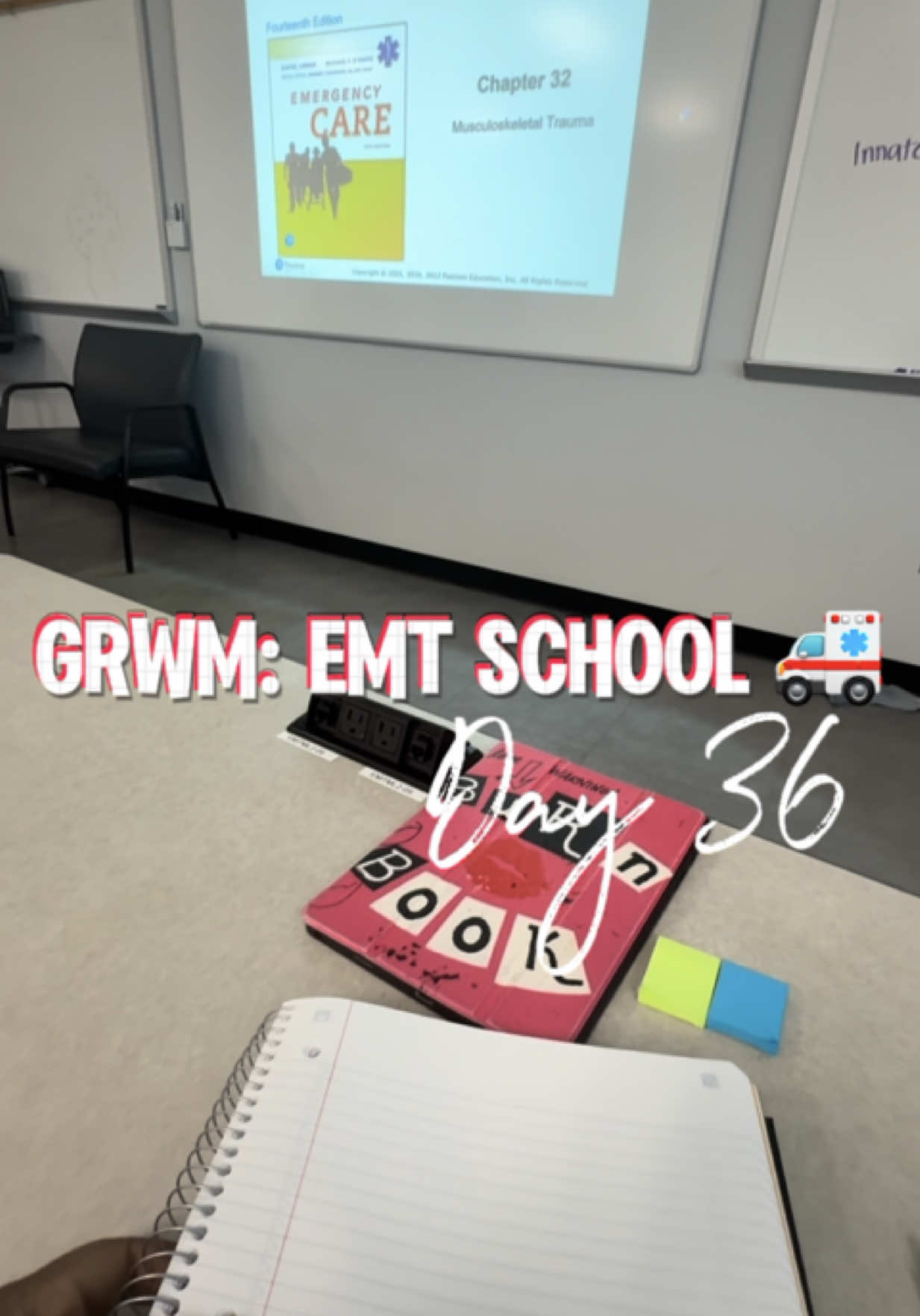 Day 36 of EMT class 🚑🚨 Week 10, day 1 🫠  Chapter 31: Chest & Abdominal Trauma  Chapter 32: Musculoskeletal Trauma  #emt #ems #paramedic #student #fyp 