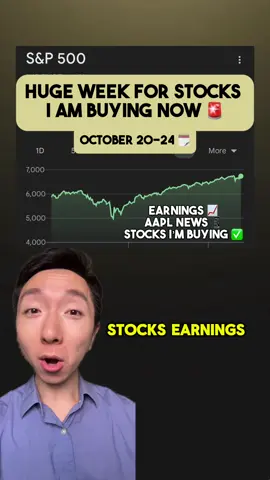 Huge week for stocks as important earnings data is released. 📈Apple stock with a big price target update today and I share stocks I am buying now #stockstobuy #investing #stockmarket 