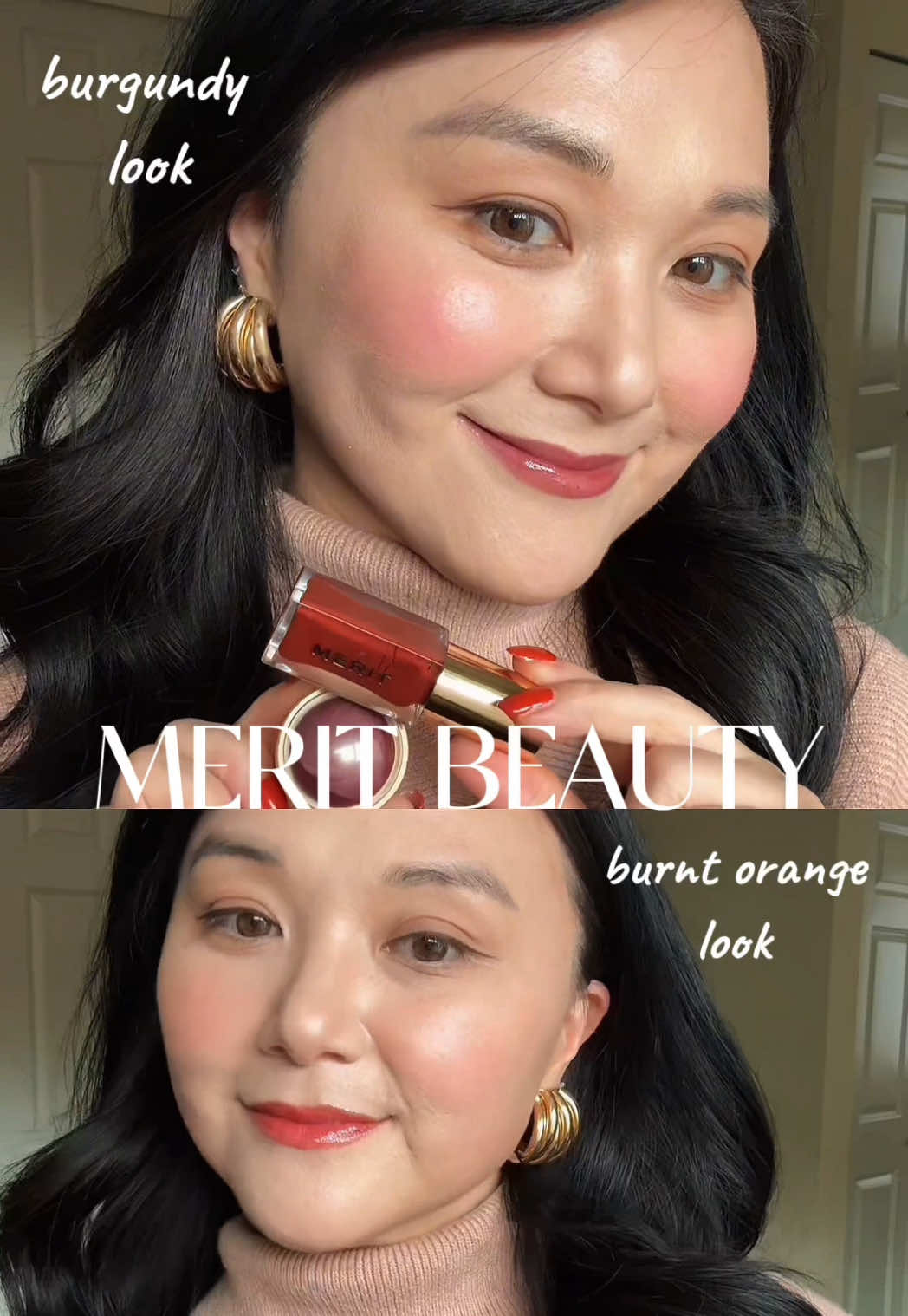 🍂🍁 When the leaves turn, so does my color palette. 🧡🍷 Serving pumpkin spice and merlot energy — because two words: burnt orange and burgundy. The unofficial colors of cozy season — bold yet grounded, sophisticated, elevated, and just a little bit moody. 🤎 It’s no secret that I love @MERIT Beauty — they’ve truly mastered the art of timeless essentials in the most elevated way. Their products just work together: fool-proof color combos, effortless textures, and a beautiful shade range that make getting ready feel so easy. ✅ MY PERFECT DUO: Flush Balm Cream Blush + Shade Slick Hydrating Tinted Lip Oil  🎨 GO-TO COLOR COMBOS: 🍷 Cream Blush in Après (soft berry) + Tinted Lip Oil in Sangria (deep berry) 🧡 Cream Blush in Persimmon (soft orange-red) + Tinted Lip Oil in Cara Cara (discontinued, but forever a fave) Cara Cara has been gone for a while, but I knew it was special — I stocked up before it disappeared! It’s the perfect burnt orange shade, and I still don’t know why they got rid of it. Here’s to hoping it makes a comeback 🤞 (If you’re looking for something close, Marrakech is a lovely, softer alternative.) 🙋🏻‍♀️ “Team pumpkin spice or team cabernet?” Let me know in the comment!  . . . . . . . . . . #beautybanchanwithchristykim #meritbeauty #fallmakeup #fallmakeupideas #fallmakeuplook                       Merit beauty, lip oils, clean beauty, clean makeup, liquid blush, fall makeup looks, fall 2025 makeup, fall makeup routine, fall lip colors, luxury beauty, luxury makeup, seattle blogger, burnt orange makeup, burgundy makeup looks, fall colors, seattle influencer, 40 plus blogger, over 40 blogger, over 40 skincare, makeup over 40, beauty community, makeup community