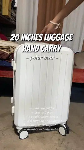 nagamit rajud nako sya ang luggage — nice kaayo white luggage, aesthetic man ayo  #luggage #handcarryluggage #maleta #travelessentials #travel 