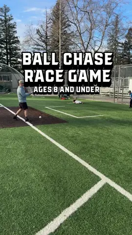 Looking for a fun activity with little ones? Give the ball chase race a try. #baseball #littleleague #legendsbaseball #travelball #baseballseason  