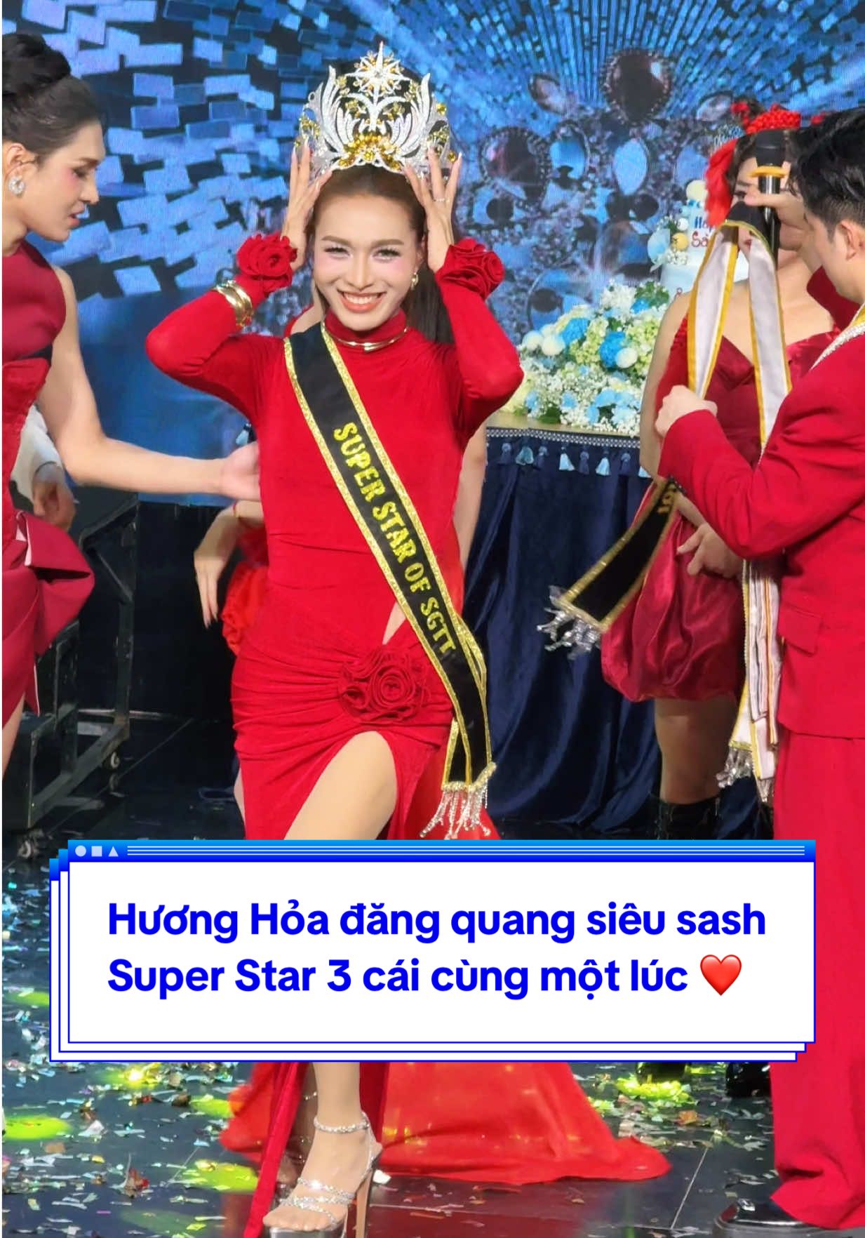 Hương Hỏa đăng quang siêu sash Super Star 3 cái cùng một lúc ❤️ quá đẹp ❤️ #doanlotosaigontanthoi #hươnghoả #tânthờimylove #xuhuong #loto 