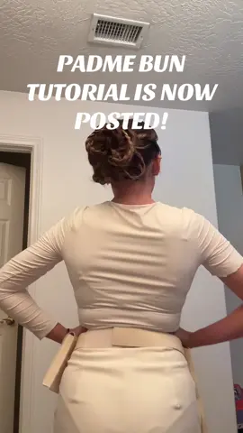 I’ll be doing the padme long braid black dress look as well later #starwars #padme #fypシ #halloweenhair #costume 