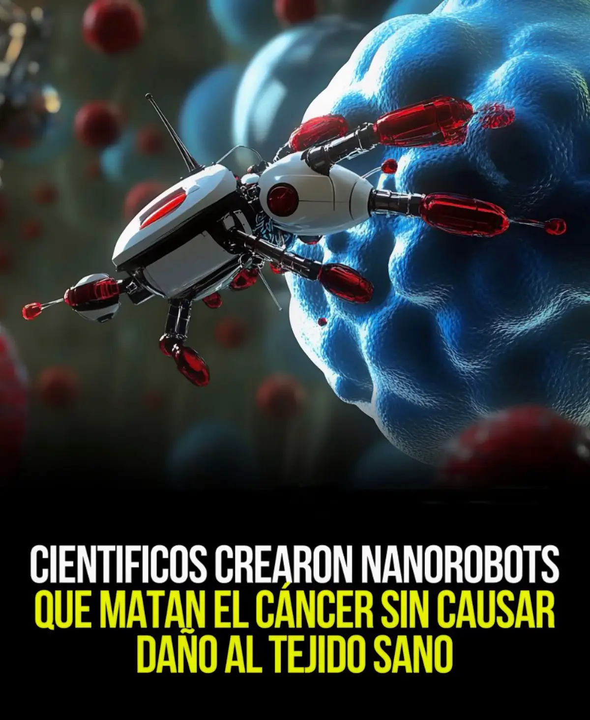 científicos han creado nanorobots capaces de destruir únicamente las células cancerosas, dejando intactas las células sanas del cuerpo. El estudio, publicado en Nature Nanotechnology (DOI: 10.1038/s41565-024-01676-4), describe cómo estos diminutos robots —miles de veces más pequeños que un grano de arena— pueden reconocer, invadir y eliminar tumores con precisión quirúrgica. A diferencia de la quimioterapia tradicional, que ataca indiscriminadamente tanto células malignas como sanas, estos nanorobots detectan proteínas específicas del cáncer y liberan microdosis de agentes terapéuticos solo donde es necesario. El resultado: el tumor se destruye desde adentro, sin efectos secundarios severos. El equipo responsable explicó que los nanorobots están hechos de materiales biocompatibles y controlados por campos magnéticos o señales químicas, lo que les permite navegar por el torrente sanguíneo con una precisión milimétrica. En las primeras pruebas con animales, los resultados fueron sorprendentes: •Los tumores se redujeron hasta un 90% en pocos días. •No se observó daño en tejidos sanos ni toxicidad sistémica. •El cuerpo eliminó naturalmente los nanorobots después del tratamiento. Este descubrimiento marca un paso histórico hacia una nueva era en la lucha contra el cáncer, donde las terapias podrían ser tan inteligentes que reconozcan exactamente qué curar y qué preservar. Los investigadores confían en que las pruebas clínicas en humanos comiencen próximamente, abriendo la posibilidad real de un futuro donde el cáncer sea tratado sin dolor, sin pérdida de cabello y sin daño colateral. #ciencia #nanotecnologia #salud #cáncer #Medicina 