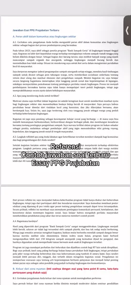 📘 UPDATE CONTOH ESSAY PPG PRAJABATAN TERBARU 2025 🔥 Sudah saya update di Google Drive! ✅ Format jawaban sesuai panduan terbaru ✅ Menggunakan metode STAR (Situation, Task, Action, Result) lengkap ✅ Cocok untuk semua bidang PPG Prajabatan 💡 Kabar baik! Bagi yang sudah checkout sebelumnya, tidak perlu beli lagi Drive-nya sudah otomatis diperbarui dengan versi terbaru. Jadi kamu bisa langsung cek link Drive yang lama. 📦 Bagi yang belum punya, bisa order sekarang dapat semua contoh jawaban lengkap dan terbaru Pesan sekarang : https://lynk.id/mediabelajarku_/pp1d6rkvynk9 #esaippgprajabatan #esaippg #ppgprajabatan #ppgprajabatan2025 #ppg 