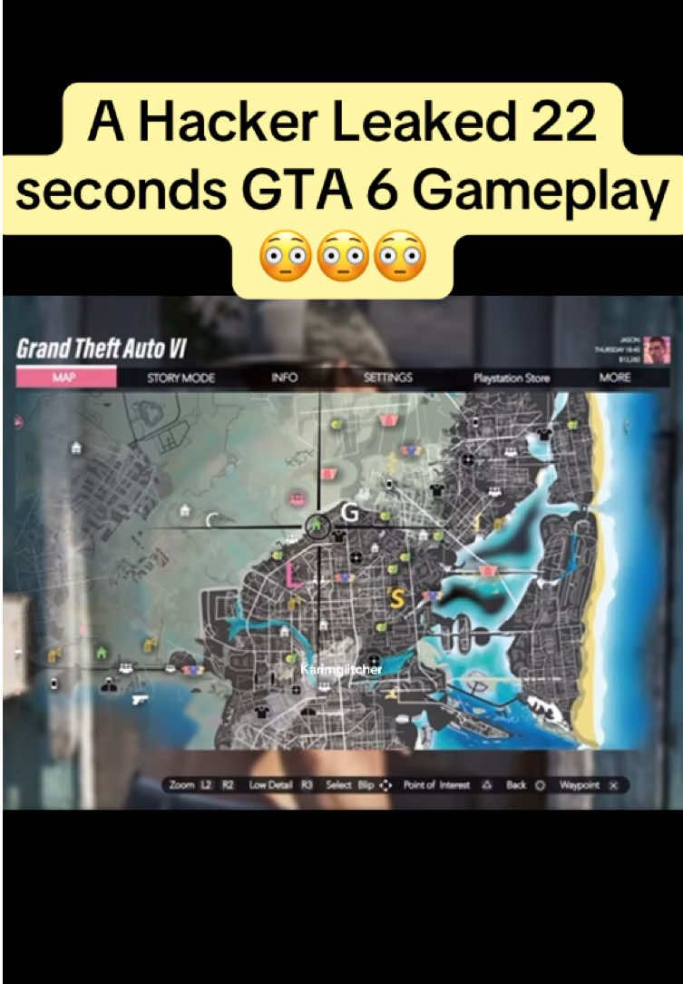 A Hacker Leaked 22 seconds GTA 6 Gameplay. 😳😳😳#gta6 #gta #pourtoii #videoviral #tik_tok 