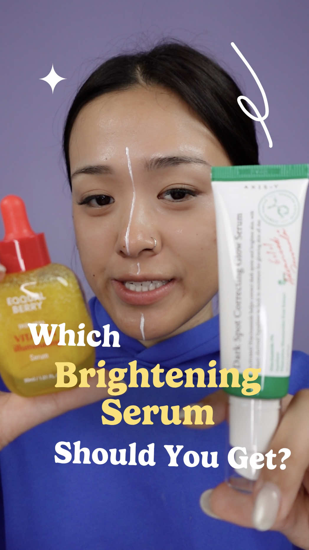 Dark spots? Choose your fighter @AXIS-Y — niacinamide glow, best for oily combo skin @EQQUALBERRY  — vitamin C power, best for dry/normal skin Which team are you on? 👇 All of these at Kiyoko ✨ #skincare #kbeauty #brightening #darkspots 