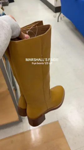 they fit so well, but the color washes my skin out 😭 #fryeboots #marshalls 