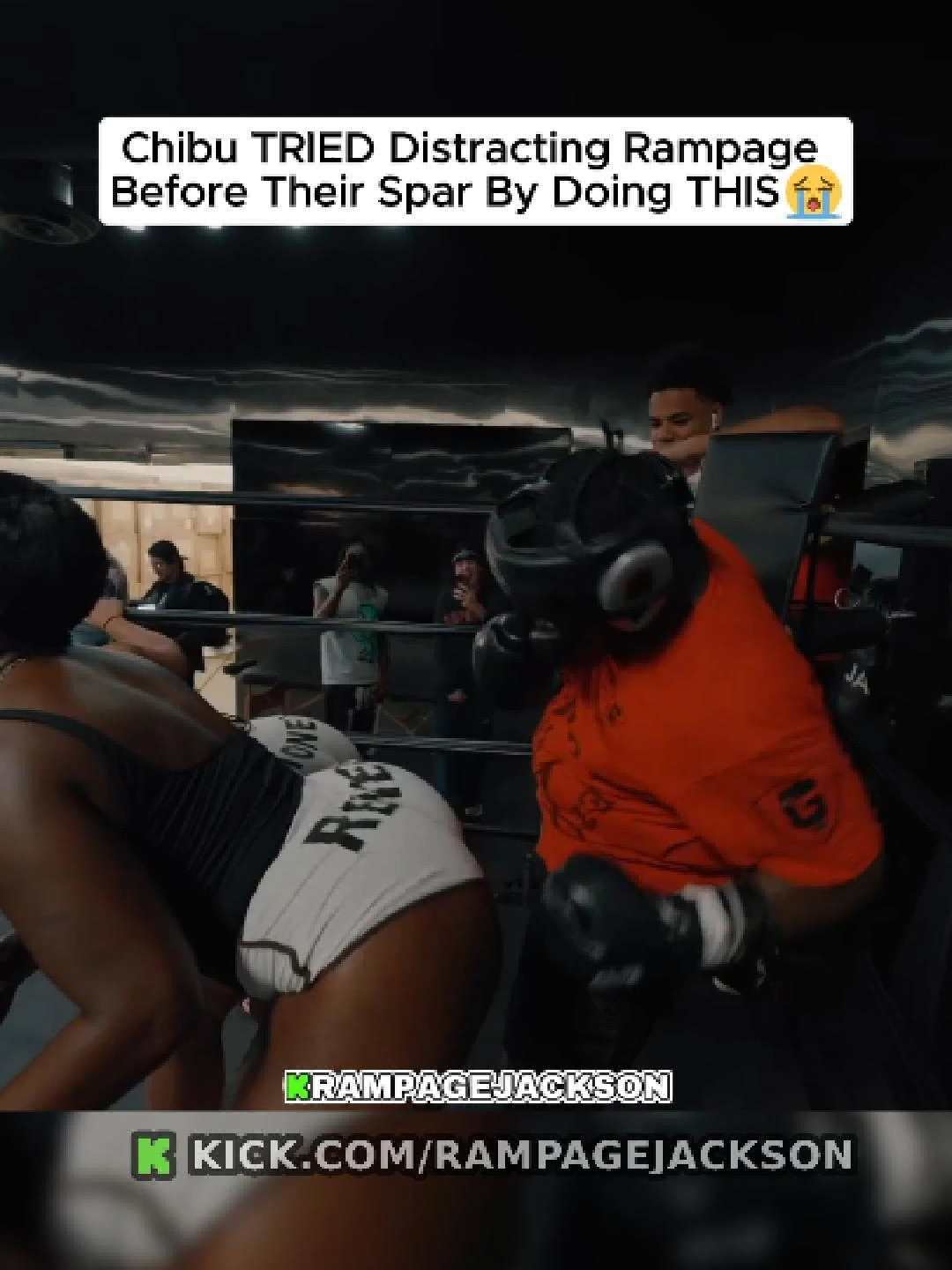 Chibu TRIED Distracting Rampage  Before Their Spar By Doing THIS 😭#rampagejackson #chibu #UFC #boxing