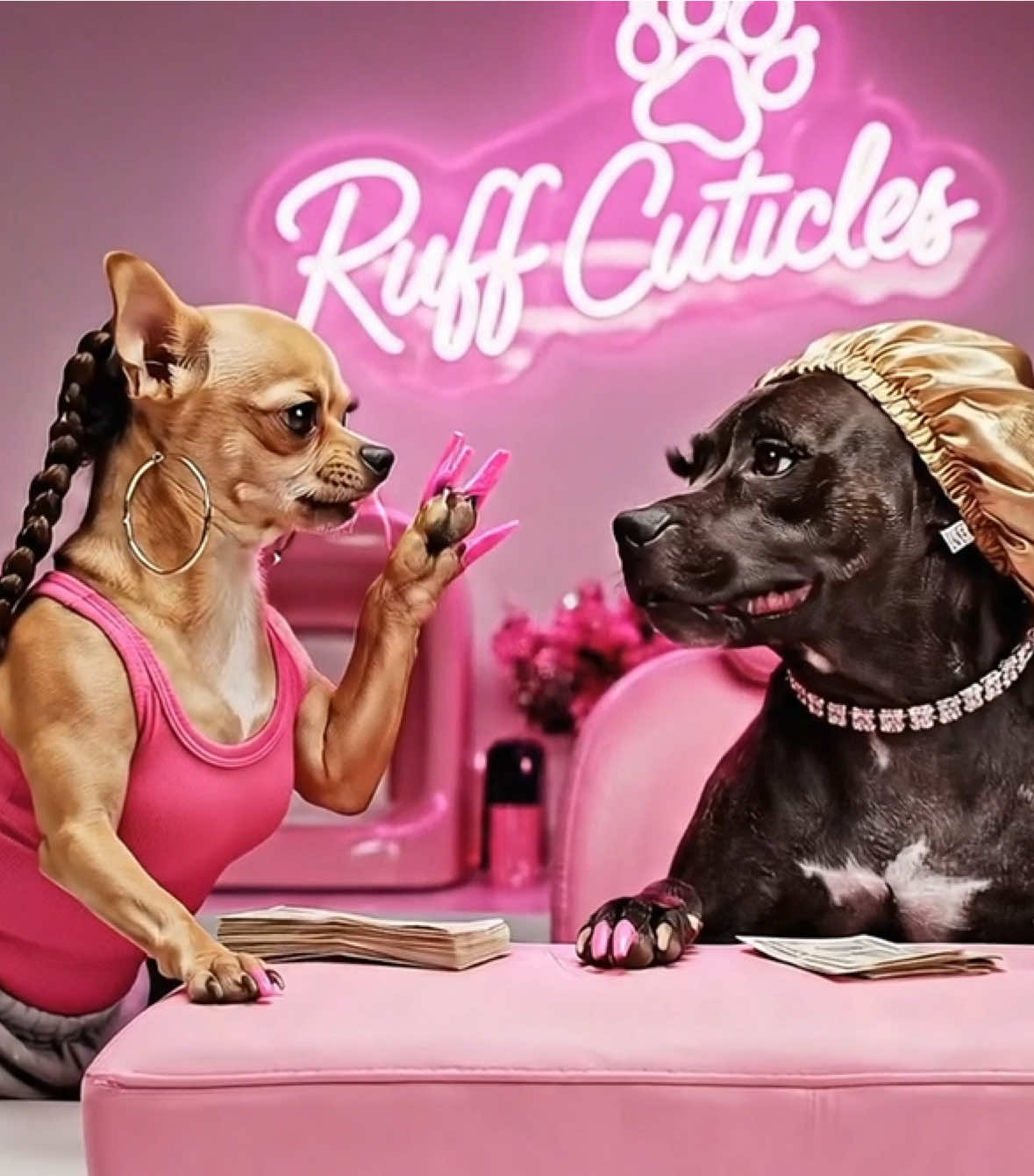 I had a RUFF day😤💅#chihuahuasoftiktok #pitbullsoftiktok #nailsoftheday #nailtech #altima